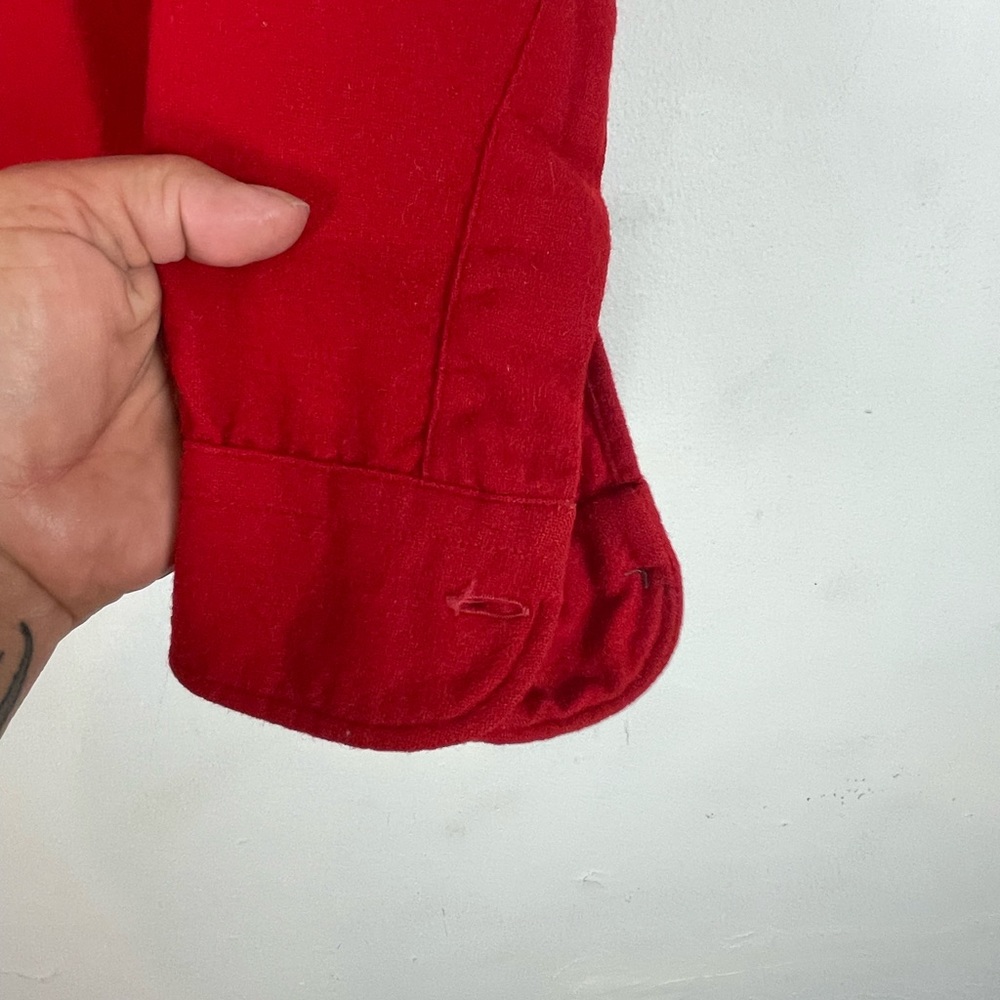 Vintage Pendleton Red Wool Flannel Button Down Sh… - image 6